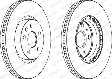 Ferodo DDF1723 - Bremžu diski www.autospares.lv