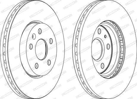 Ferodo DDF1722P-D - Bremžu diski www.autospares.lv