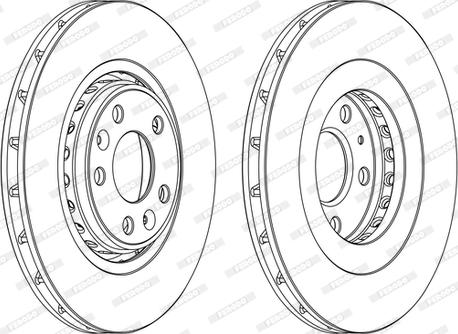 Ferodo DDF1727C - Bremžu diski www.autospares.lv