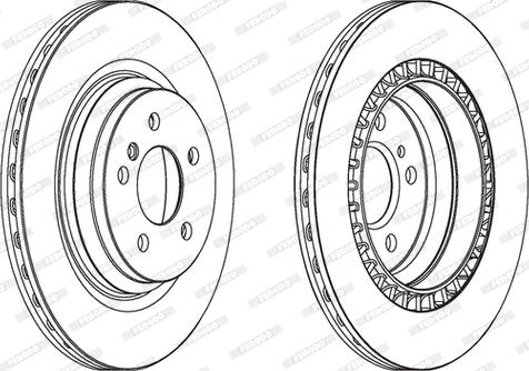 Ferodo DDF1771C - Bremžu diski www.autospares.lv