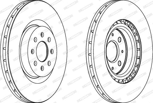 Ferodo DDF1773C - Bremžu diski www.autospares.lv