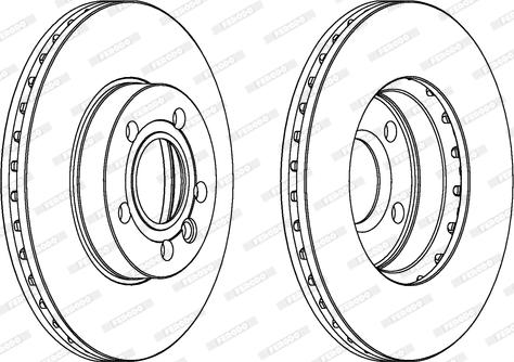 Ferodo DDF846C - Bremžu diski www.autospares.lv