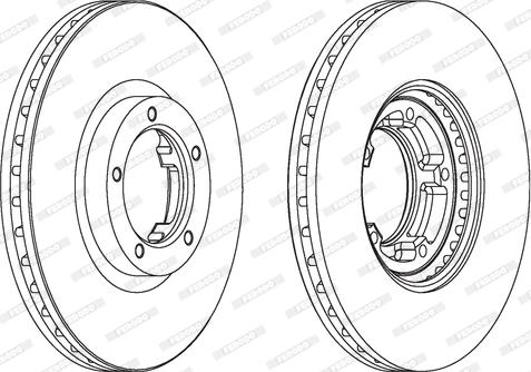 Ferodo DDF848C - Bremžu diski www.autospares.lv