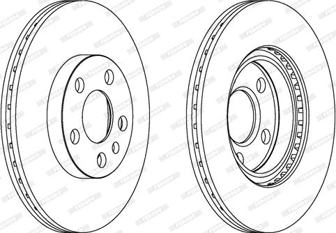 Ferodo DDF842C - Brake Disc www.autospares.lv