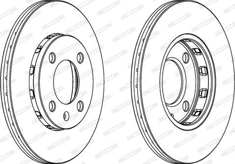 Ferodo DDF812 - Bremžu diski www.autospares.lv