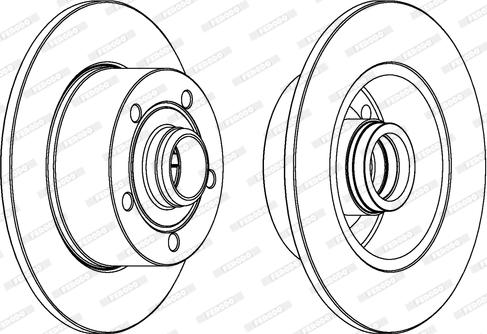 Ferodo DDF830 - Тормозной диск www.autospares.lv