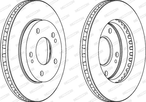 Ferodo DDF824 - Bremžu diski www.autospares.lv