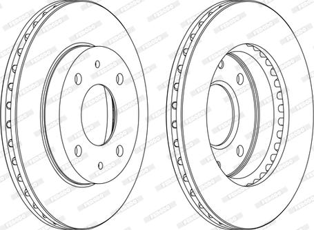 Ferodo DDF390C-D - Bremžu diski autospares.lv