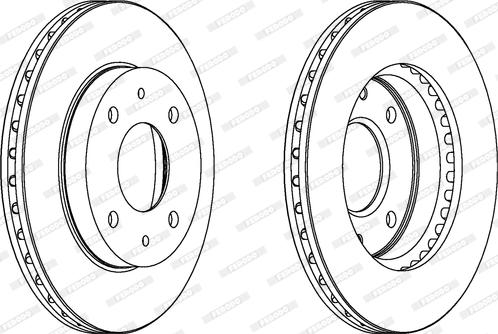 Ferodo DDF390 - Bremžu diski www.autospares.lv