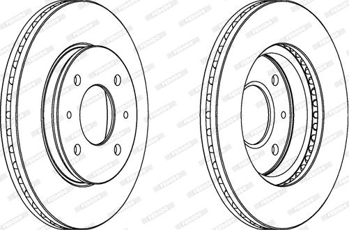 Ferodo DDF391 - Bremžu diski www.autospares.lv