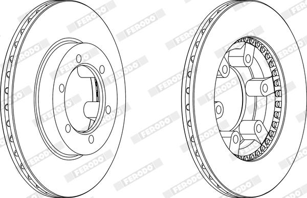 Ferodo DDF392X - Bremžu diski www.autospares.lv