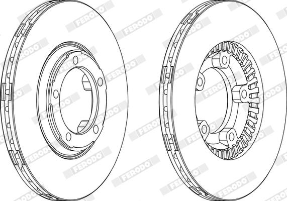 Ferodo DDF349X - Bremžu diski www.autospares.lv