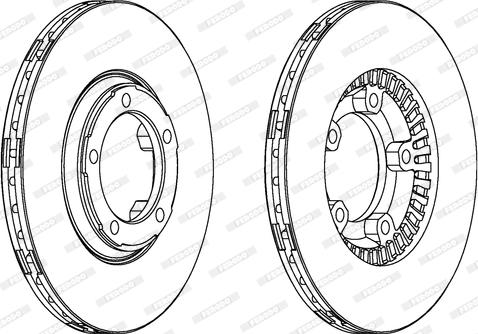 Ferodo DDF349 - Bremžu diski www.autospares.lv