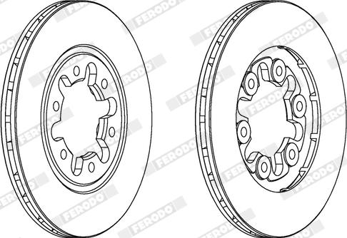 Ferodo DDF357X - Bremžu diski www.autospares.lv