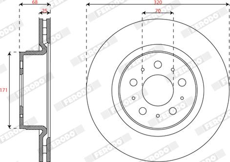 Ferodo DDF3015C - Bremžu diski www.autospares.lv