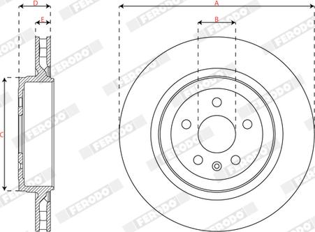 Ferodo DDF3018C-1 - Bremžu diski www.autospares.lv