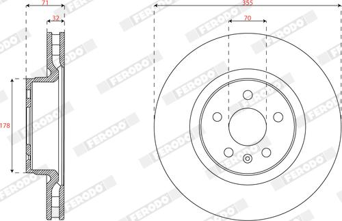 Ferodo DDF3017C-1 - Bremžu diski www.autospares.lv