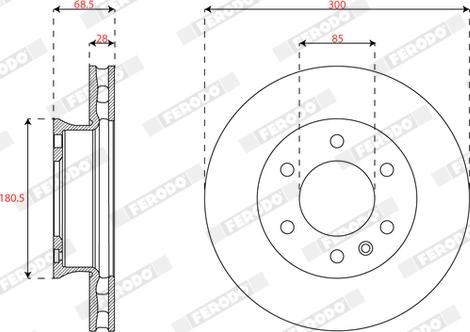 Ferodo DDF3034-1 - Bremžu diski www.autospares.lv