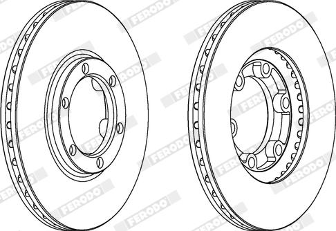 Ferodo DDF385X - Bremžu diski www.autospares.lv