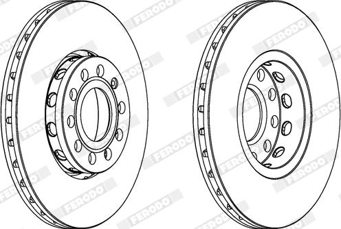 Ferodo DDF320X - Тормозной диск www.autospares.lv