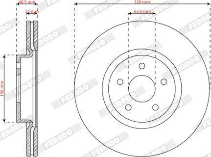 Ferodo DDF2962 - Bremžu diski www.autospares.lv