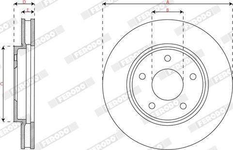 Ferodo DDF2908C - Bremžu diski www.autospares.lv