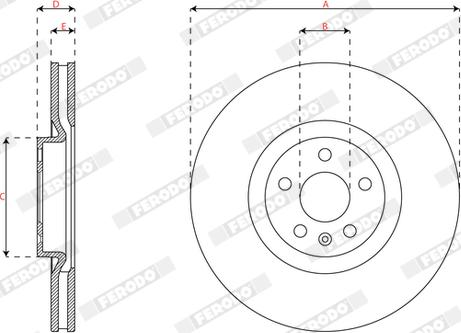 Ferodo DDF2979C-1 - Bremžu diski www.autospares.lv