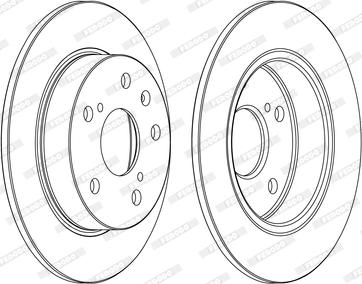 Ferodo DDF2493C - Bremžu diski www.autospares.lv