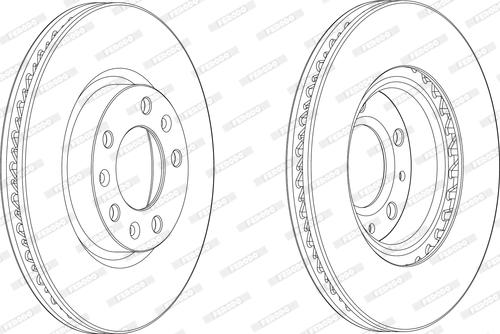 Ferodo DDF2405C - Bremžu diski www.autospares.lv