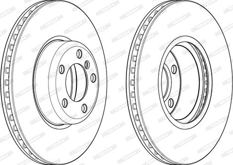 Ferodo DDF2403C-1 - Bremžu diski www.autospares.lv