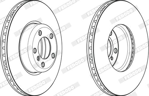 Ferodo DDF2403X - Bremžu diski www.autospares.lv