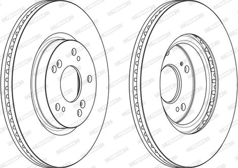 Ferodo DDF2473C - Bremžu diski www.autospares.lv