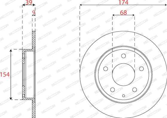 Ferodo DDF2533C - Bremžu diski www.autospares.lv