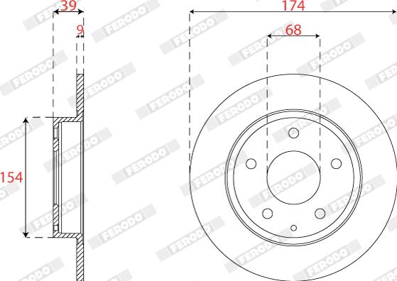 Ferodo DDF2533X - Bremžu diski www.autospares.lv