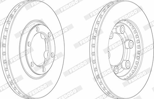 Ferodo DDF2571X - Bremžu diski www.autospares.lv