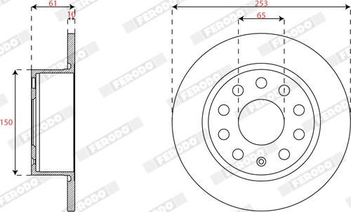 Ferodo DDF2699C - Bremžu diski www.autospares.lv