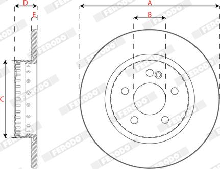 Ferodo DDF2665VC-1 - Bremžu diski www.autospares.lv