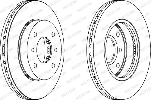 Ferodo DDF260C - Bremžu diski www.autospares.lv