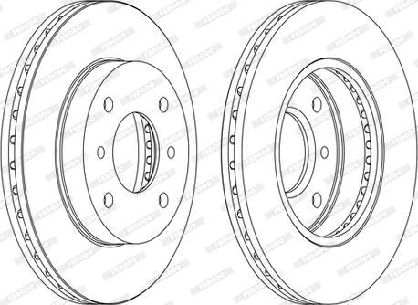 Ferodo DDF260P-D - Bremžu diski autospares.lv