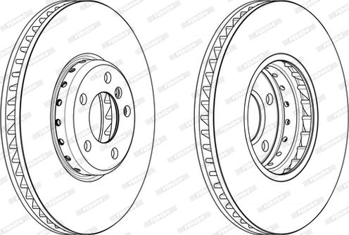 Ferodo DDF2043RVC-1 - Bremžu diski www.autospares.lv