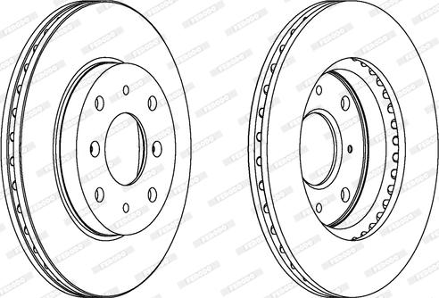 Ferodo DDF204 - Bremžu diski www.autospares.lv