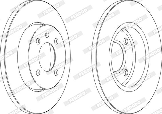 Ferodo DDF205X - Bremžu diski www.autospares.lv