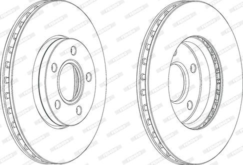 Ferodo DDF2062C - Bremžu diski www.autospares.lv