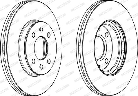 Ferodo DDF2089C - Bremžu diski www.autospares.lv