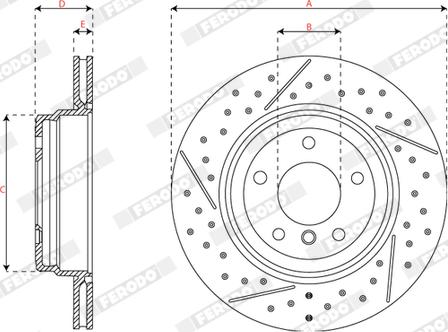 Ferodo DDF2032C - Bremžu diski www.autospares.lv