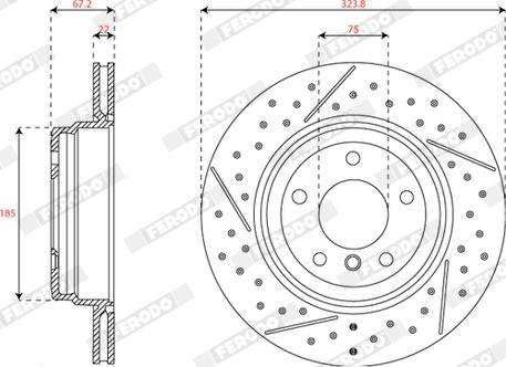 Ferodo DDF2032C - Bremžu diski www.autospares.lv