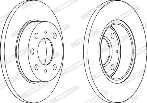 Ferodo DDF203X - Bremžu diski www.autospares.lv