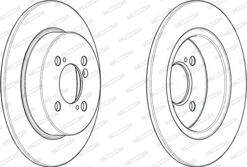 Ferodo DDF2071C - Bremžu diski www.autospares.lv