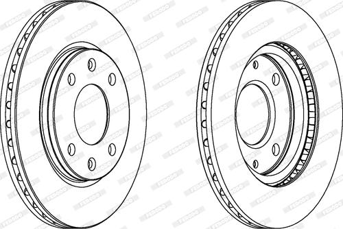 Ferodo DDF214C - Bremžu diski www.autospares.lv