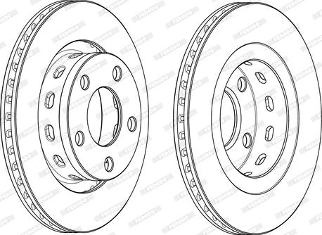 Ferodo DDF215-1 - Bremžu diski www.autospares.lv